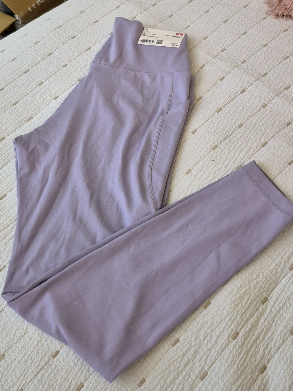 Uniqlo Lavender High-Rise Leggings